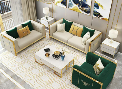 3+2+1 Seater Sofa Set Design Sofas Upholstered Couches Leather Relax Modern